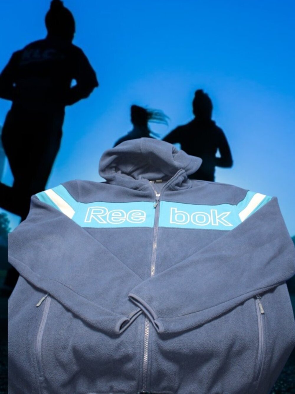 Reebok Full Zip Hoodie - XL Vintage